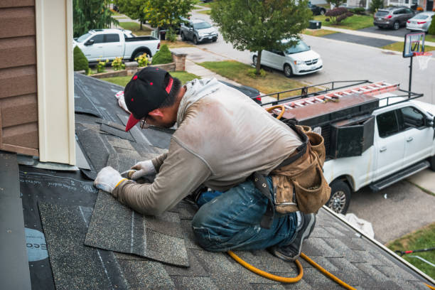Professional Flat Roof Repair technician working in Windham, ME